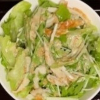 水菜と竹輪のサラダ